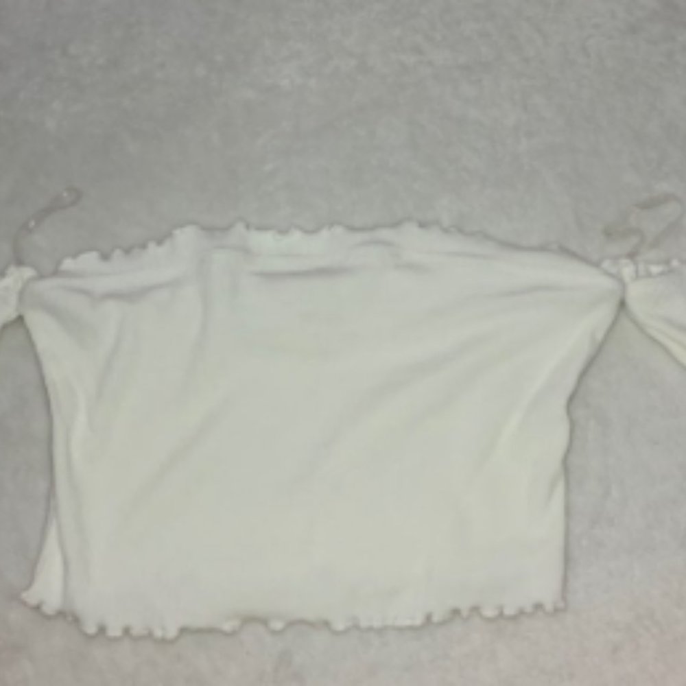 small White off the shoulder crop top
